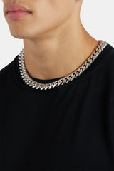 14 mm polierte kubanische Kette mit Eisverschluss