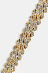 Iced Prong Cuban Chain - 14mm - Gold