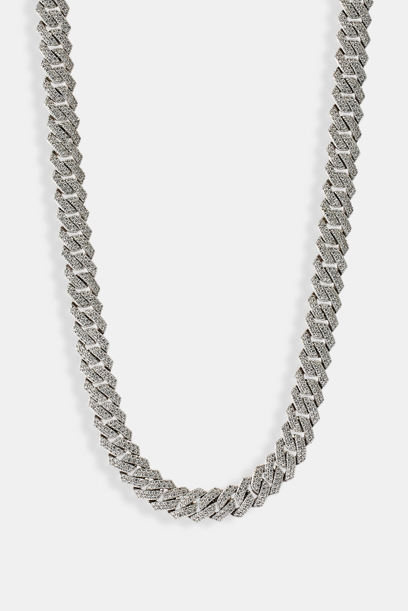 14 mm Iced Cuban Kette – Weiß