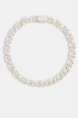 15mm Iced CZ Baguette Infinity Chain