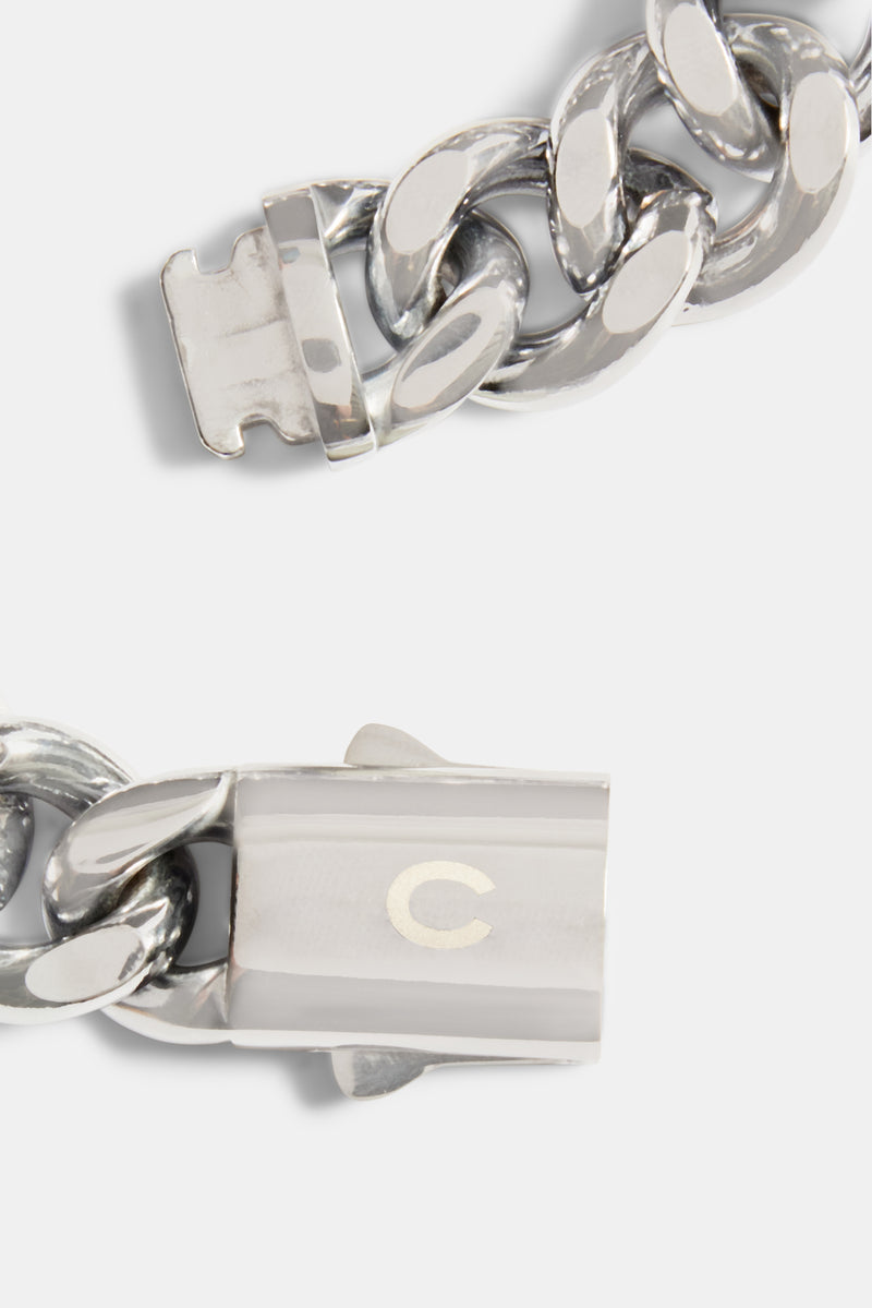 15mm Polished Cuban Bracelet - Stainless Steel