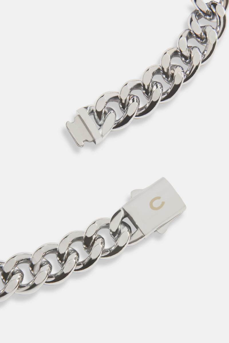 15mm Polished Cuban Chain - Stainless Steel