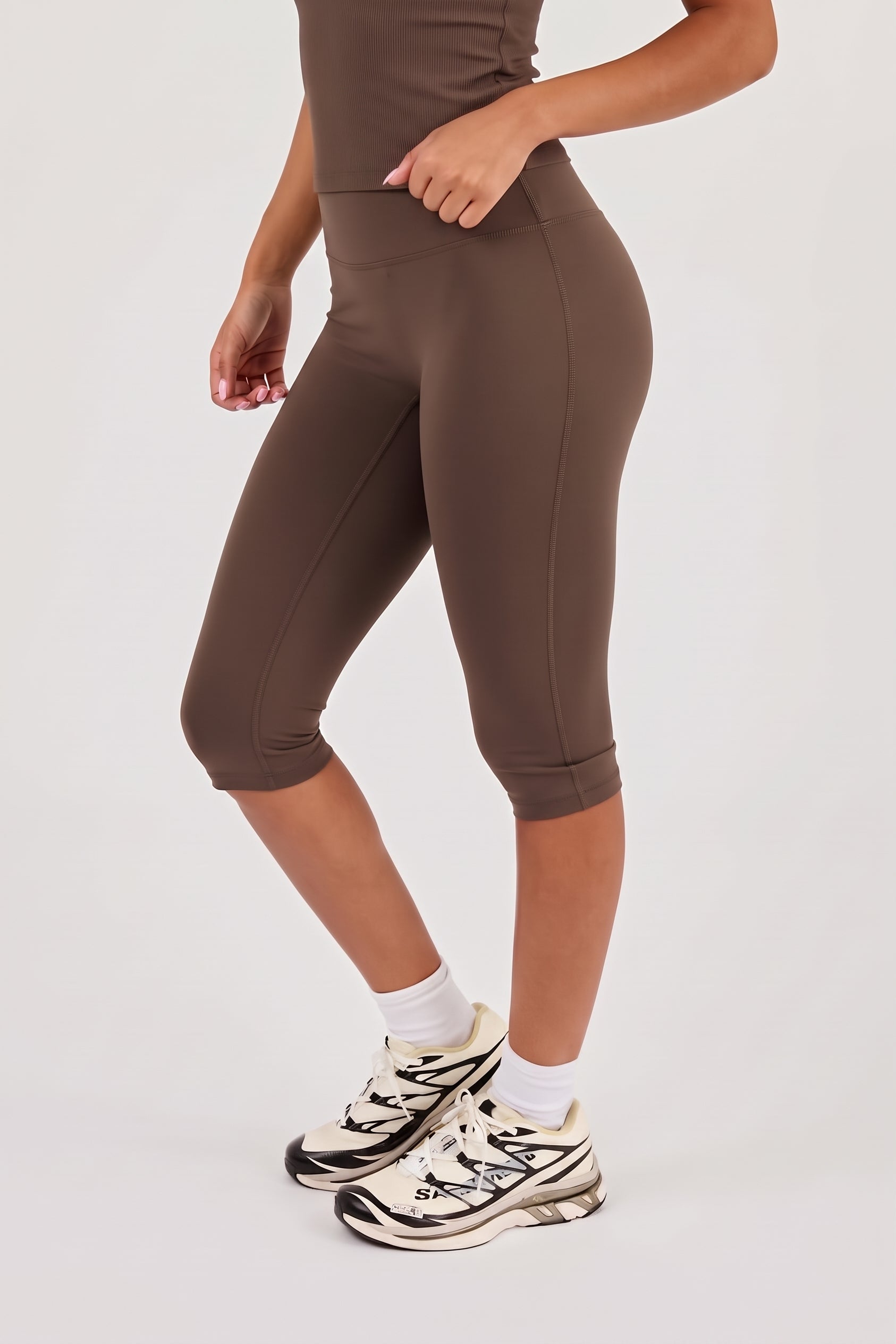 Technical Capri Pant - Chocolate