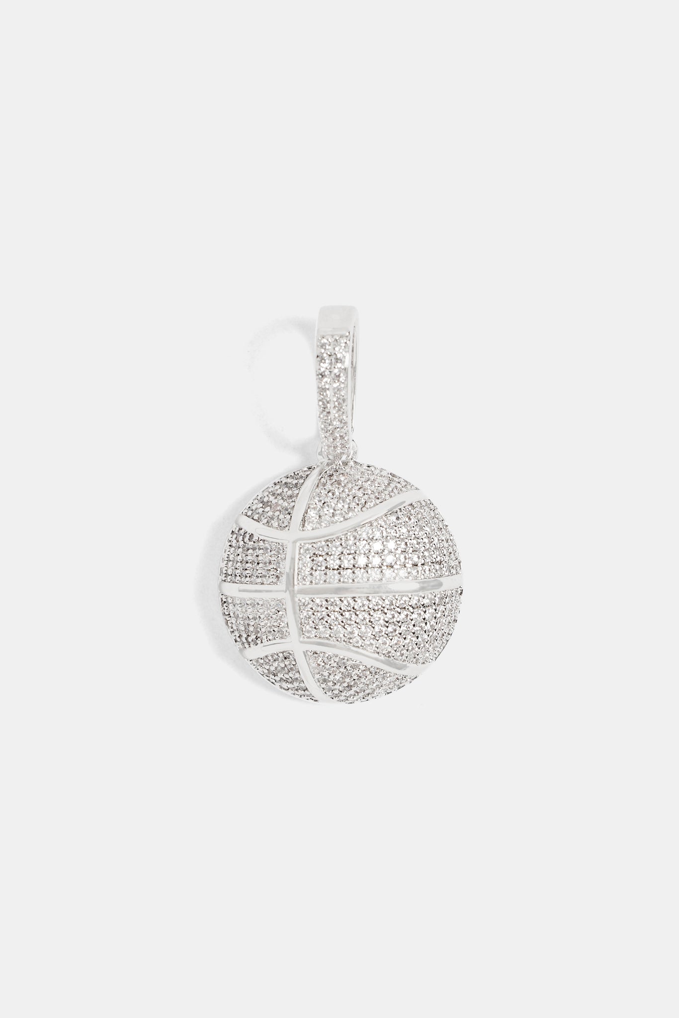20 mm Iced CZ Basketball-Anhänger 