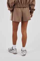 Shorts mit Taping - Taupe
