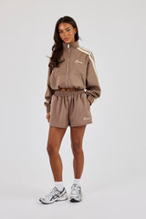 Shorts mit Taping - Taupe