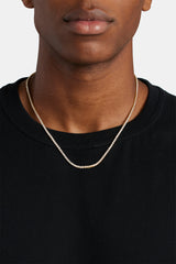 Goldene Mikro-Tenniskette – 2,5 mm 