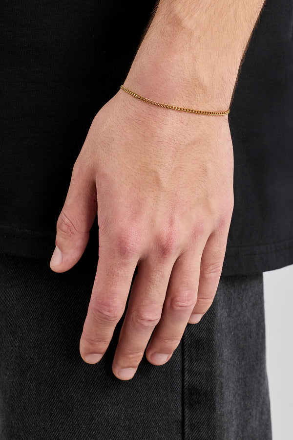 2mm Curb Bracelet - Gold