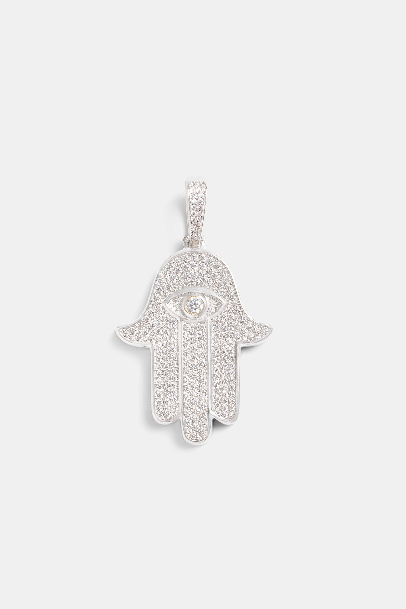 36 mm Iced CZ Hamsa Hand Anhänger