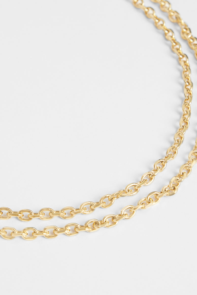 3mm Double Hermes Chain - Gold