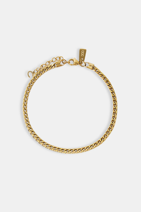 3 mm Franco-Armband – Gold