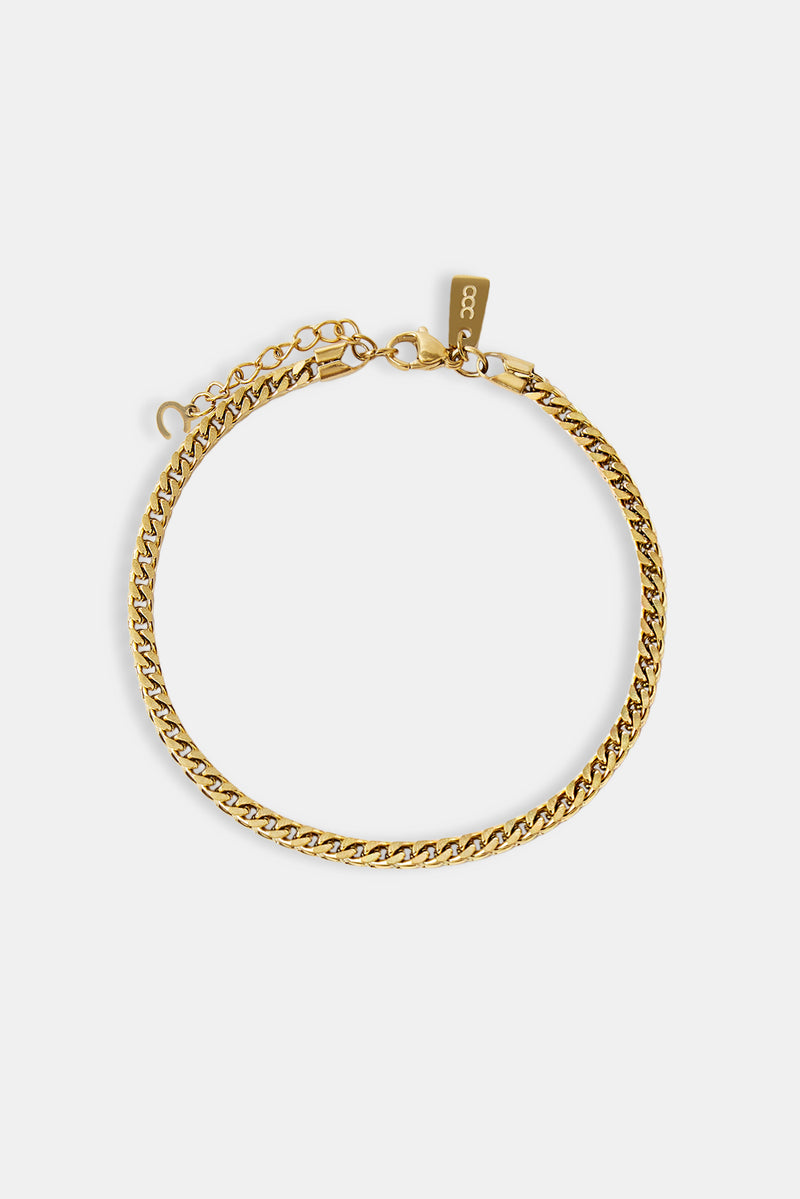 3 mm Franco-Armband – Gold