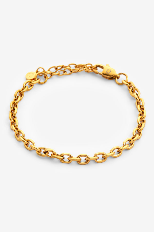 3mm Hermes Bracelet - Gold