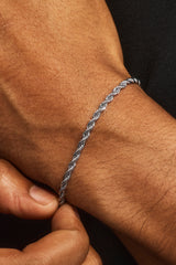 Rope Bracelet & Chain - 3mm - White