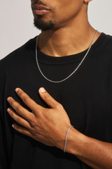 Rope Bracelet & Chain - 3mm - White