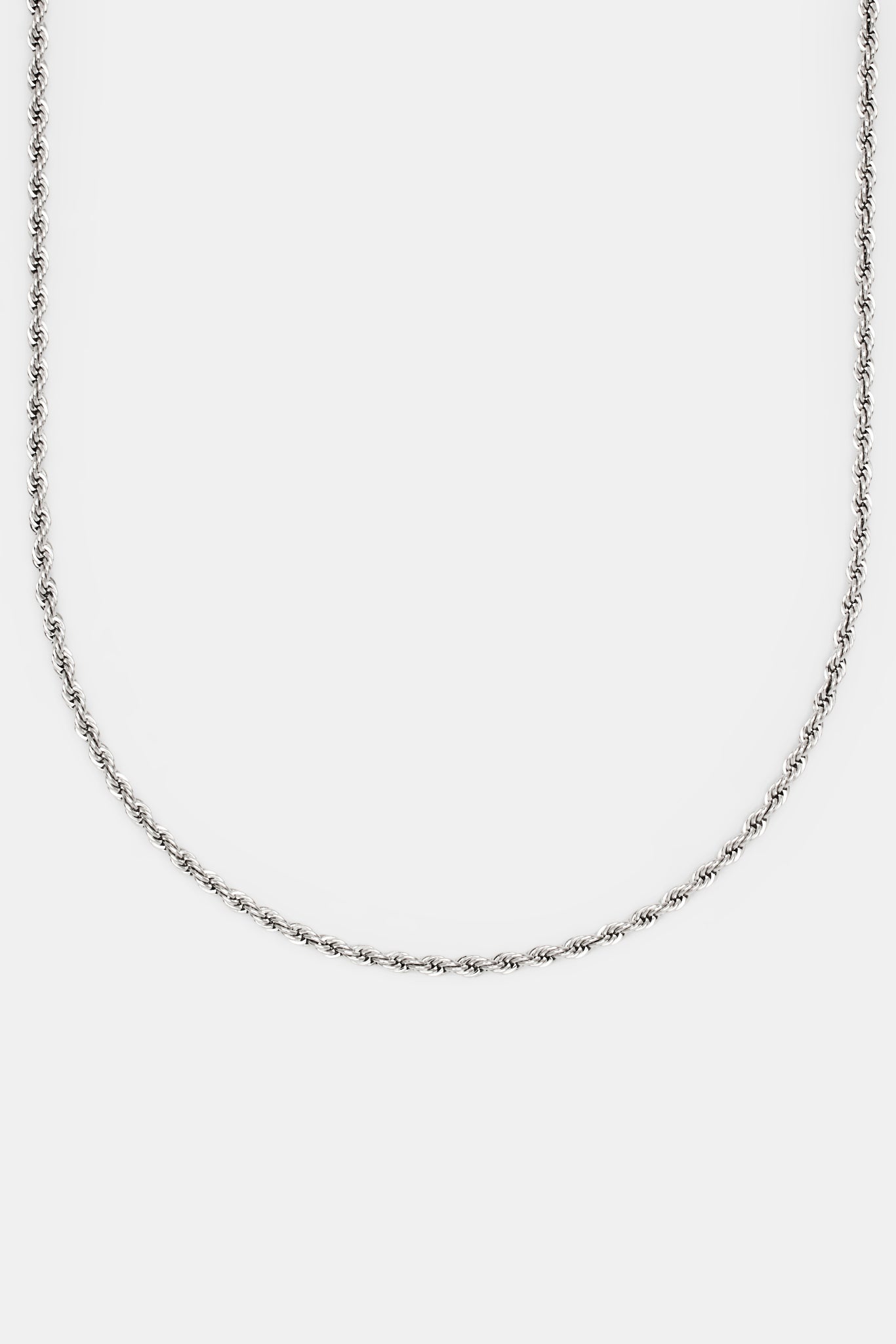 Womens Sterling Silver 3mm Rope Chain