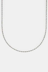 Womens Sterling Silver 3mm Rope Chain