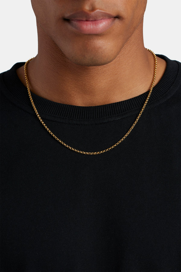 3mm Rolo Chain - Gold