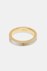 Gold Plated Stone Band Ring