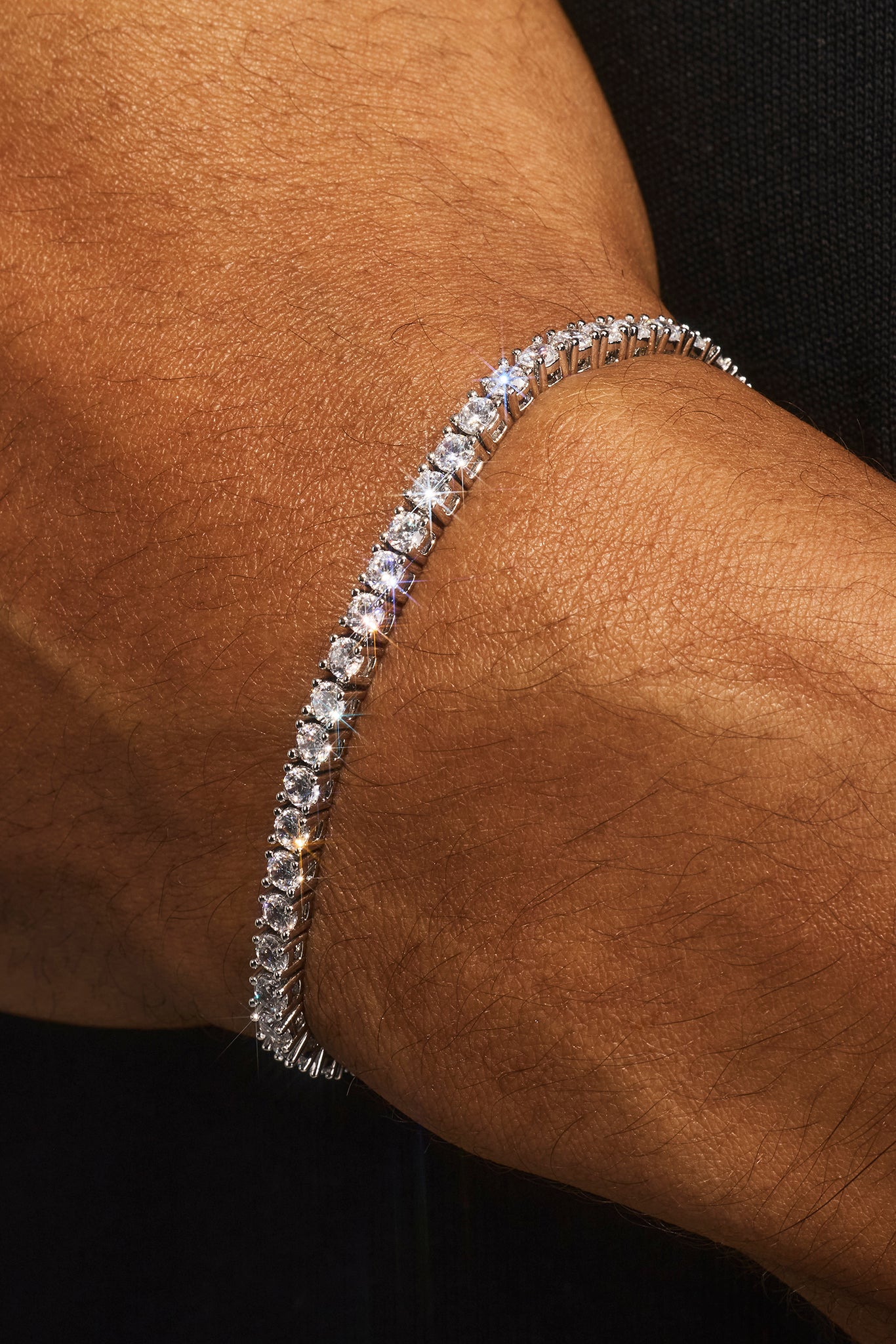 3mm Tennis Chain & Bracelet - White | Mens Bundles | Shop Bracelet