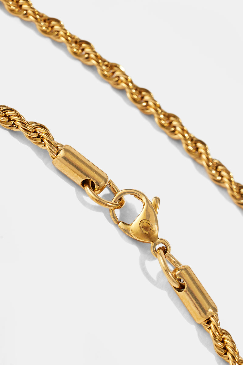 3mm Rope Chain Gold – Cernucci