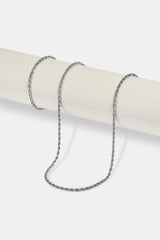 Rope Bracelet & Chain - 3mm - White