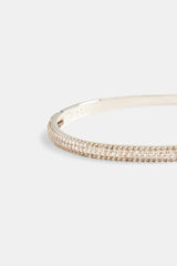 4 mm Iced CZ Pave Band Armreif