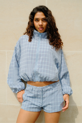 Check Micro Short - Blue