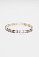 5mm Tonal Baguette Tennis Bracelet - Gold