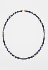 5 mm schwarze Baguette-Tenniskette – Gold