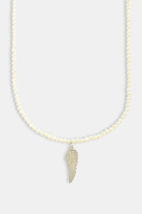 5mm Freshwater Pearl Angel Wing Necklace