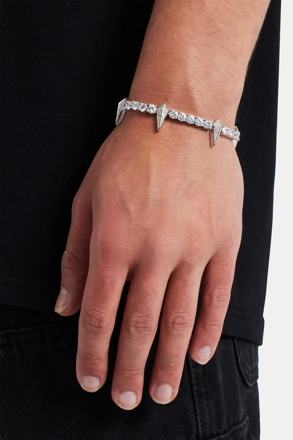5mm Iced Pave Spike Tennis Bracelet – Cernucci
