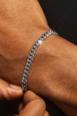 5mm Miami Cuban Chain & Bracelet - White