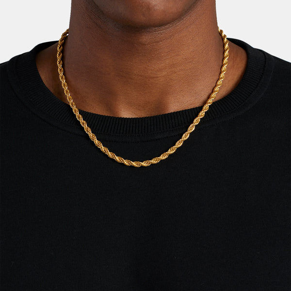 5mm Rope Chain Gold – Cernucci - Main Image