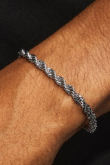 Rope Bracelet & Chain - 5mm - White