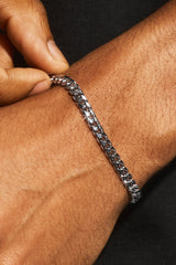 5 mm Miami Cuban Armband – Weiß