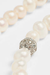 6mm Double Layer Freshwater Pearl & Iced Ball Necklace