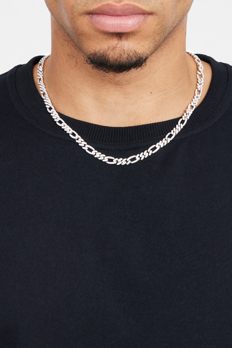 6mm Iced Figaro Chain – Cernucci - Main Image