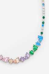 6mm Iced Multi Colour Tennis Toggle Necklace