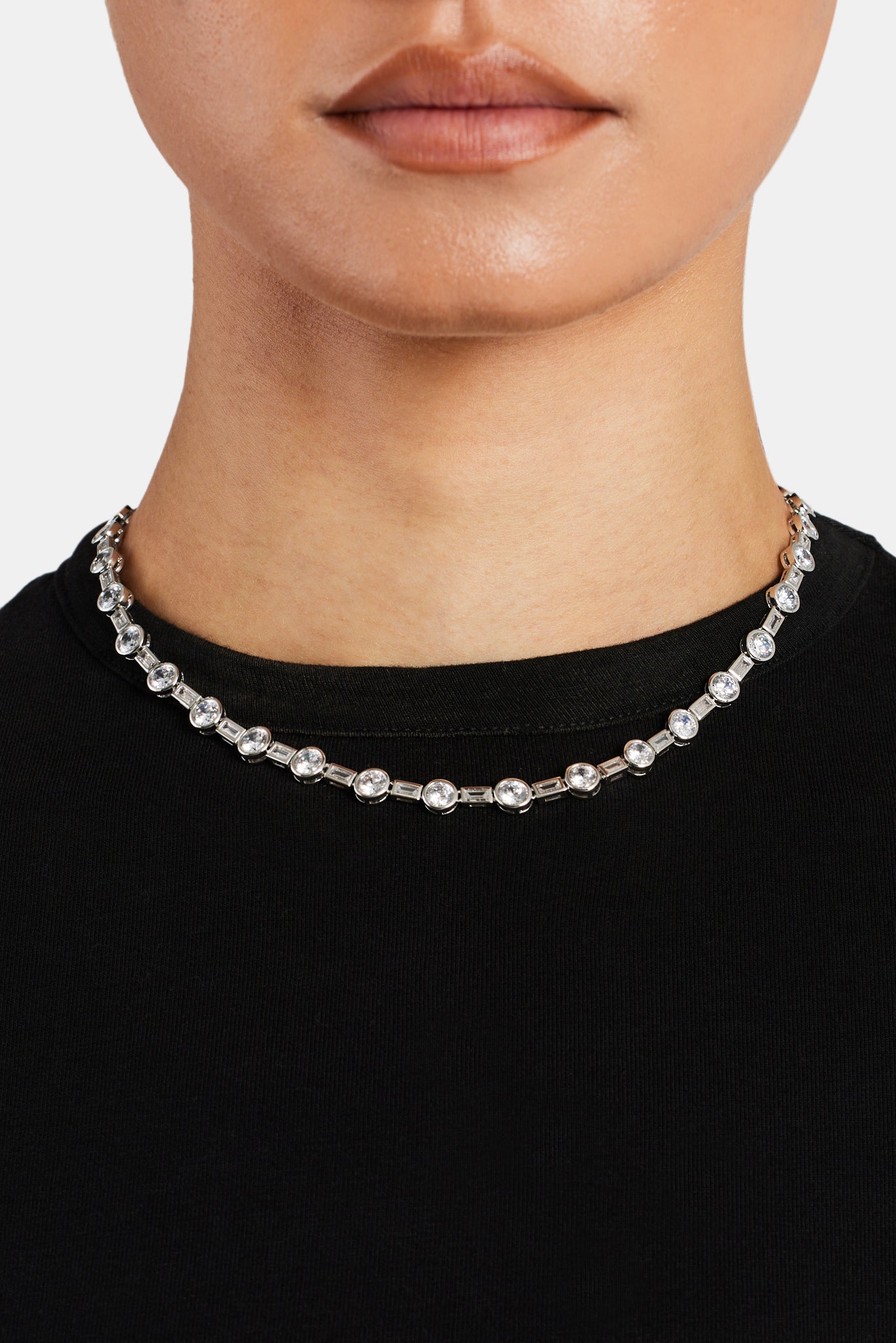 6 mm Iced CZ-Kette in gemischten Formen