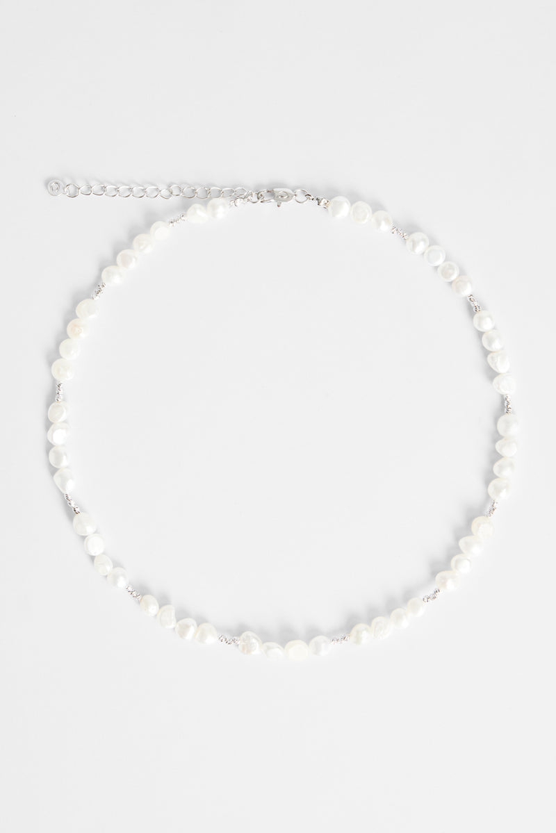 6mm Freshwater Pearl and Bead Cluster Necklace