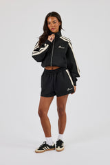 Shorts mit Taping - Schwarz