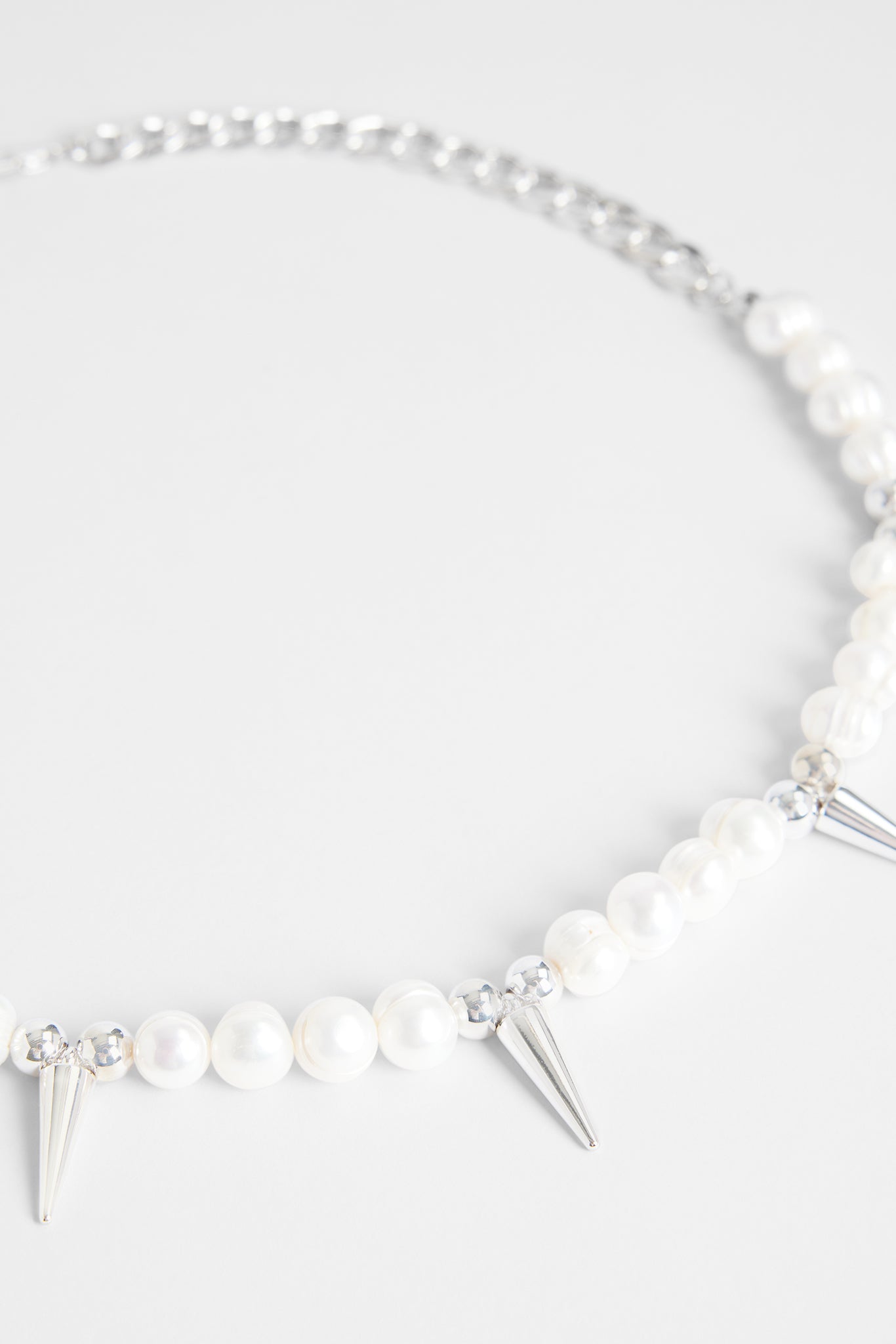 7mm Freshwater Pearl & Spike Necklace – Cernucci
