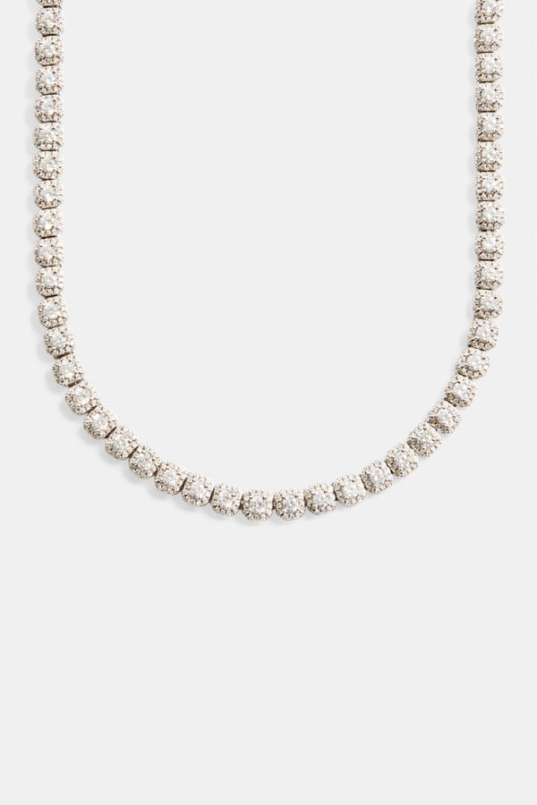 7mm Iced Clustered Tennis Chain Choker