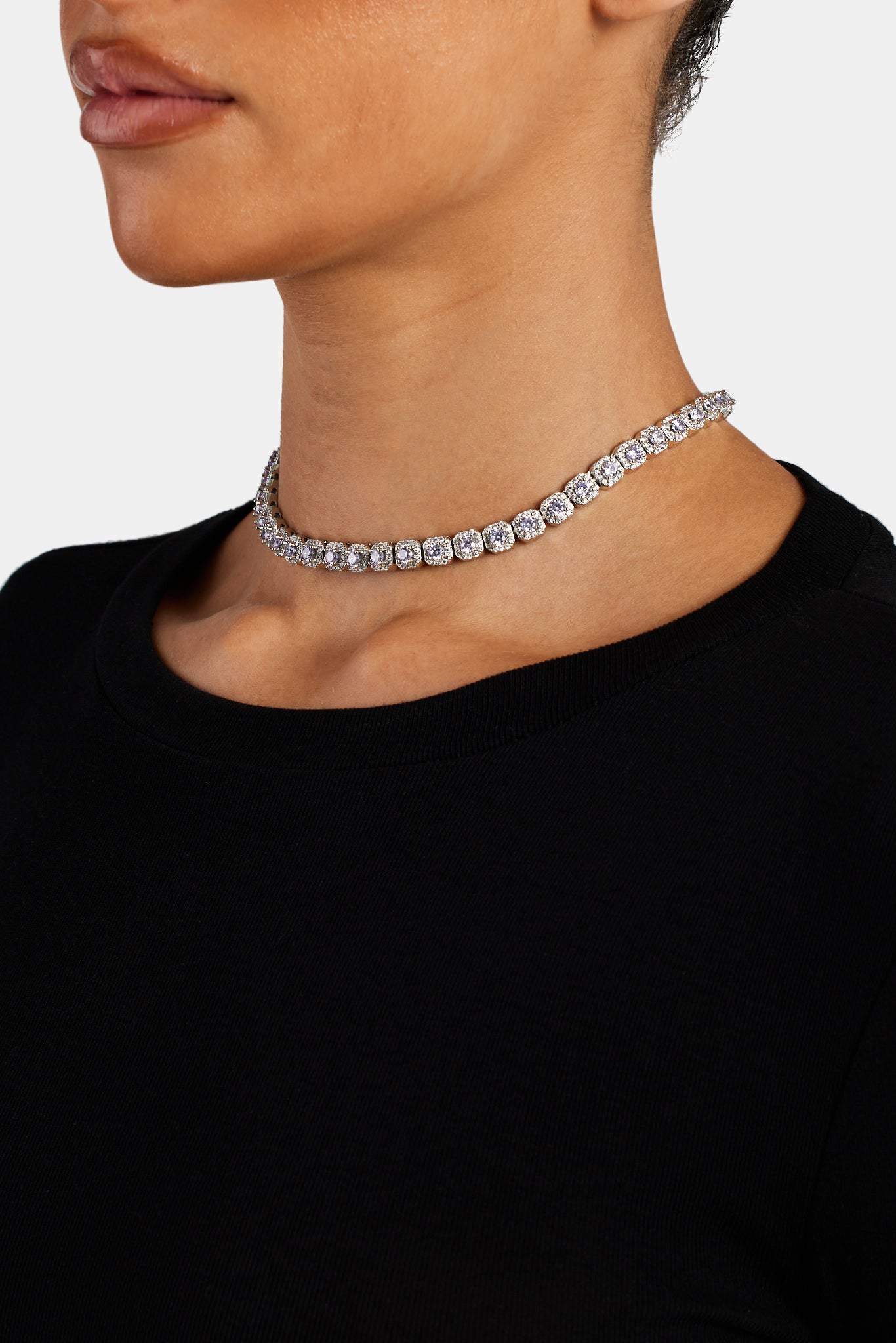 7 mm Iced Lilac CZ Cluster Choker