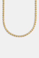 7mm Yellow Iced Clustered Tennis Chain Choker