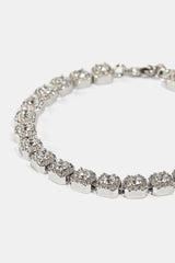7 mm Cluster-Tennisarmband