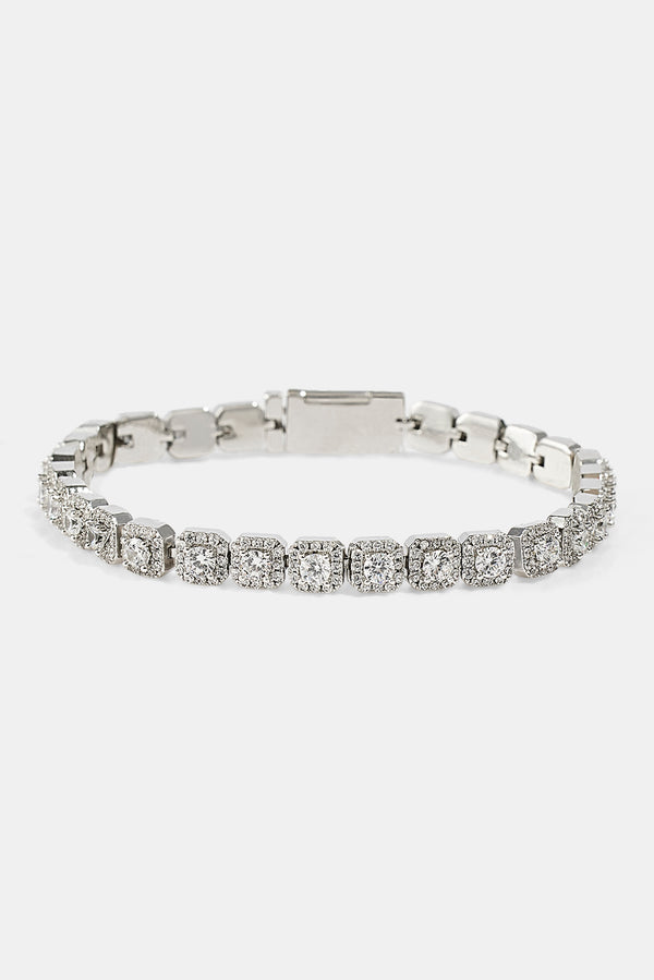 7mm Clustered Tennis Bracelet