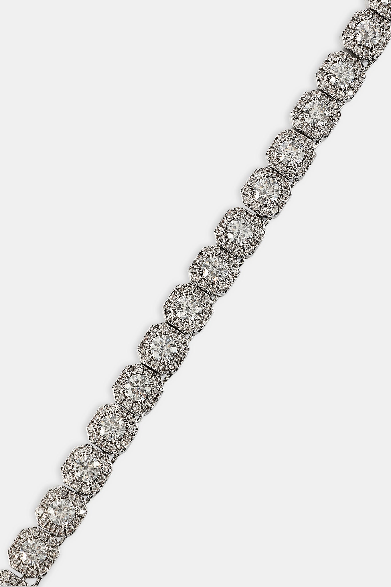 Clustered Tennis Chain - 7mm - White