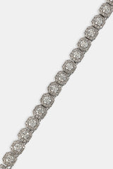 Clustered Tennis Chain - 7mm - White